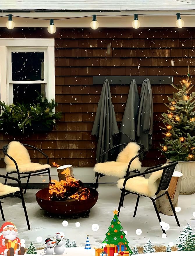 25FT G40 Frosted Christmas Lights,Globe Christmas Lights with 27 Frosted White Bulbs,Outdoor String Lights for Outside Indoor Garden Wedding Pergola Backyard Patio Xmas Tree Decor,Green Wire