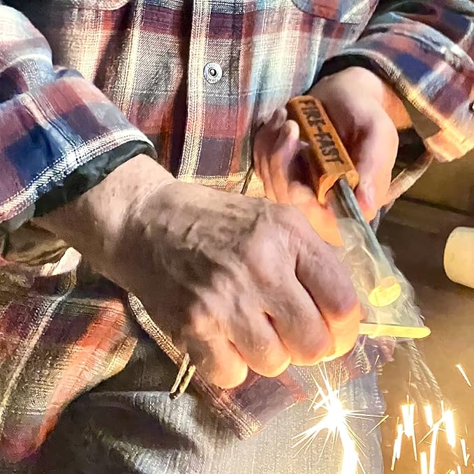 Fire-Fast Trekker. Best Emergency Waterproof Survival Fire Starter. Magnesium and Euro Fire Steel Ferro Rod. Compact Durable Tool for Bushcraft, Camping, Backpacking, Hiking, Hunting, or Bug Out Bag