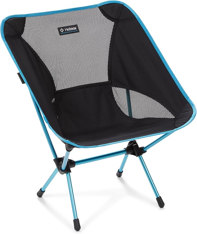 Helinox Chair One Original Lightweight Compact Collapsible Camping Chair Black/Blue, 2.1lbs Outdoor Chairs, Camping Chairs for Adult,Portable Chairs for Outside, Backpacking, Picnic, Adventures