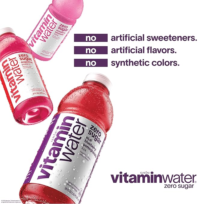 vitaminwater zero variety pack nutrient enhanced water w/ vitamins, 20 fl oz, 12 Pack