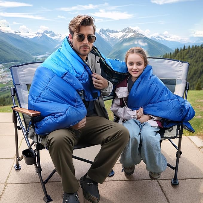 Cotton Flannel Liner Sleeping Bag for Adults Teens Kids, Cold Weather & Warm, 3-4 Seasons, Lightweight Compact Camping Essentials Equipment, Hiking, Outdoor, Travel