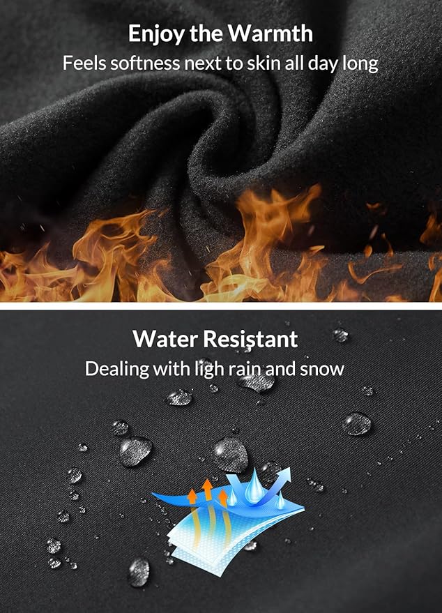 baleaf Women's Fleece Lined Pants Water-Resistant Sweatpants Winter Thermal Ski Hiking Running Joggers