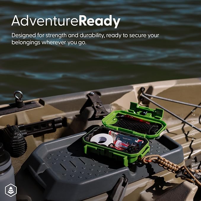 52 Waterproof Dry Box Protective Case - Travel Safe/Mil Spec/USA Made - for Cameras, Camping, Fishing, Hiking, Traveling, Water Sports, Knives, Survival (Green)