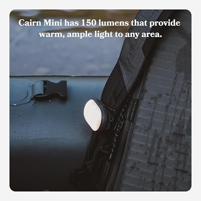 Lander Cairn Mini 150 LM LED Camping Lantern, Dimmable Lighting, IP65 Waterproof, 1050mAh Power Bank, Compact Flashlight for Power Outages, Hurricanes, Emergencies with USB Cable - Blue/Yellow