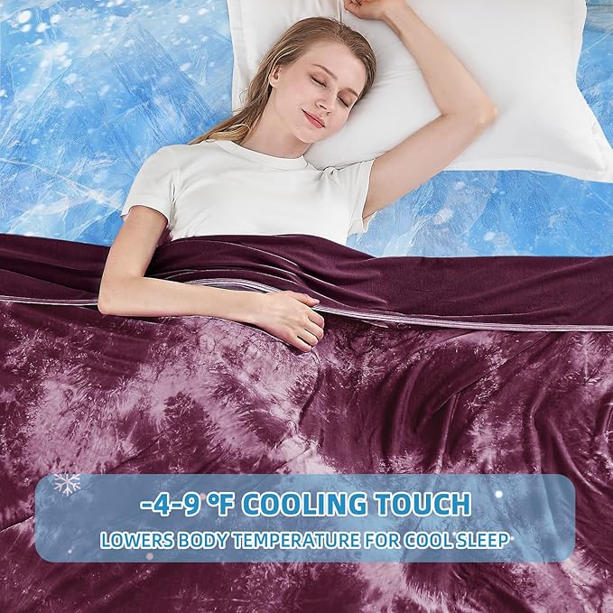 inhand Cooling Blanket Queen Size (90"x90"), Cooling Blankets for Hot Sleepers, Absorbs Heat to Keep Adults Cool for Summer Nights Sweats, Thin Cold Lightweight Blanket for Couch Bed, All Season Use