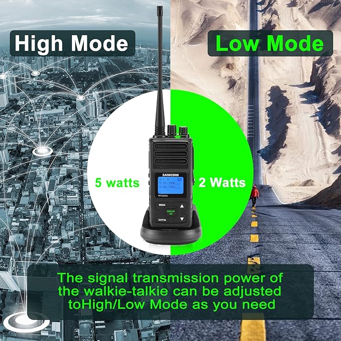 SAMCOM FPCN30A Radios Walkie Talkies Long Range Business Commercial Programmable UHF 2 Way Radios Two-Way Radio(6 Pack) with 6 Way Multi Gang Charger & Earpieces
