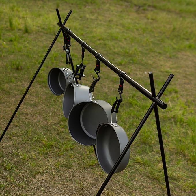 Lightweight Medium Folding Hanging Rack Travel Camping Shelf Triangle Rack Assembly Storage Picnic Rack (Large)