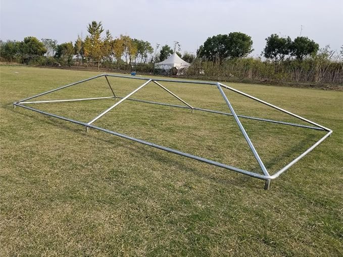 Party Tents Direct 10'x20' Weekender West Coast Tent Frame Party Tent Red White and Blue PVC Top with Storage Bag - Tents for Parties, Weddings, Birthdays, Banquets, Fiestas, Workshop, Outdoor Event