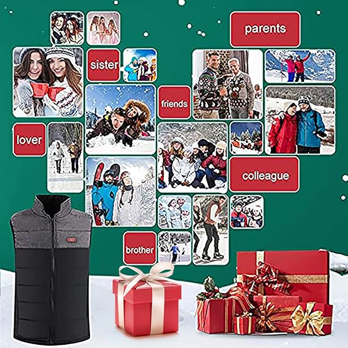 Ejoy Heated Vest - Heating Clothes for Men Lightweight Warm Waistcoat Women's Heat Jacket vest Outdoor(no Battery)