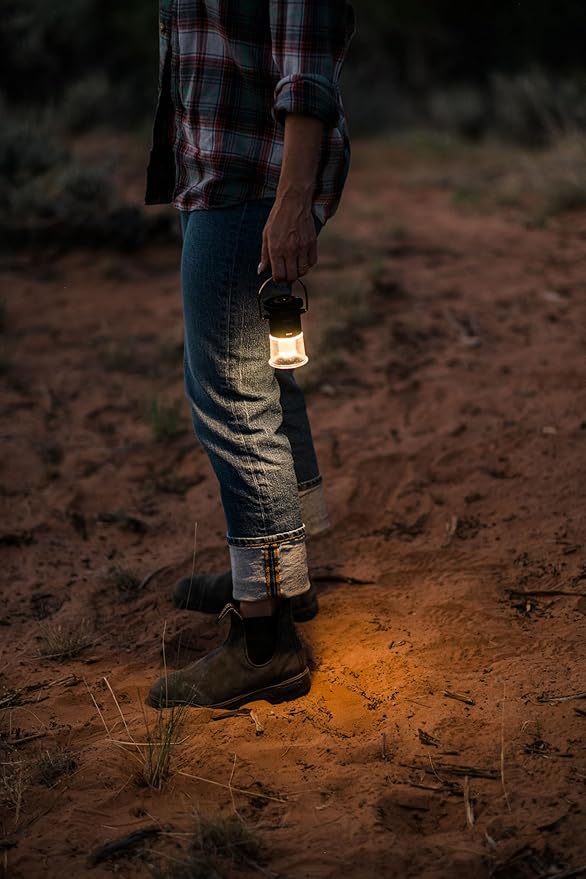 Barebones Hoodoo Light – Black, Rechargeable 3-in-1 Camping Lantern & Flashlight – 600 Lumens LED Light with Magnetic Base, Tripod Mount, USB-C Charging & Dimmable Brightness for Outdoor Use