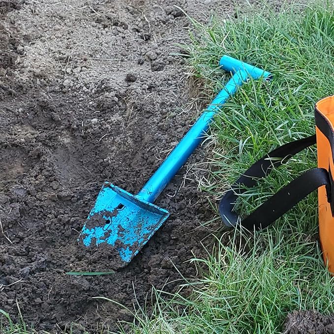 DMOS Nomad Shovel - Lightweight Aluminum Trowel for Camping, Overland, Hunting, & Off-Road Use - Azure - Mini