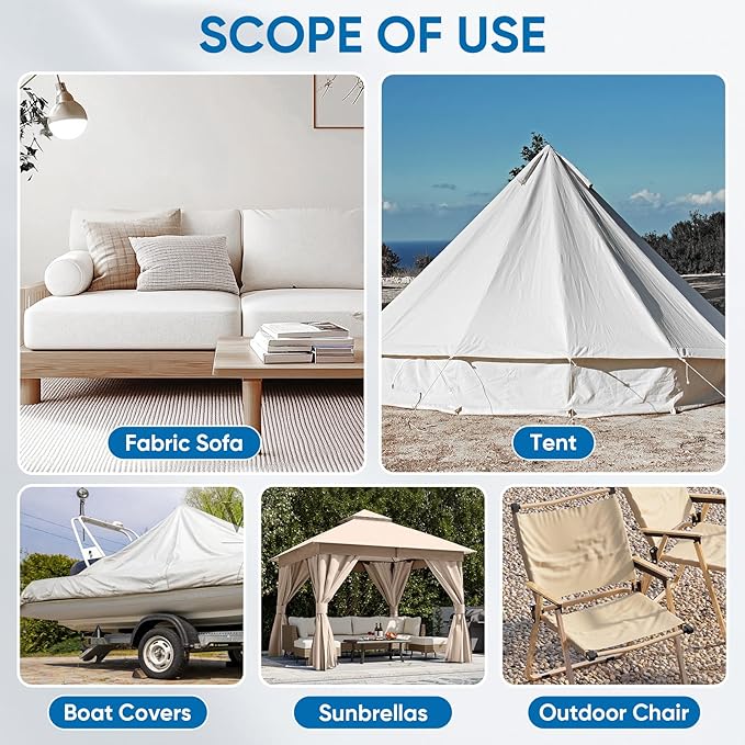Oversized Canvas Patch 16 "x31, Self-Adhesive Waterproof Canvas Patch Set for Repairing Tents, Couch, Boat Covers, Camping Chairs, Awnings, Car Seats.(Gray)