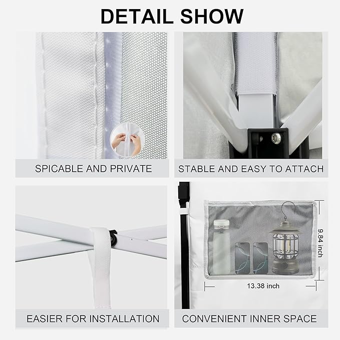 SANWAY Instant Canopy Tent Sunwall,10x10 Canopy Sidewalls with Silver Coating (Blue, 10'x10')