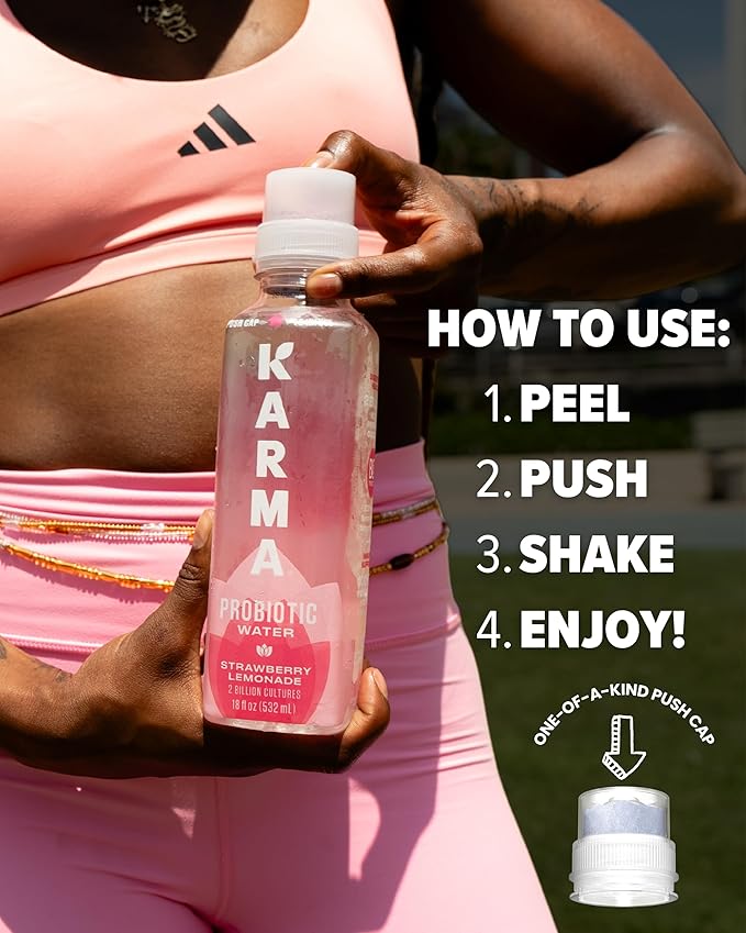 Karma Energy Drink – 12 Pack, Melon Dragonfruit Caffeinated Water with Cognizin® Nootropics, Vitamins & Immune Support, Low Calorie