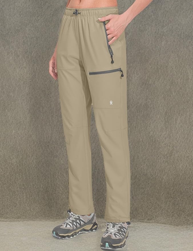 Little Donkey Andy Women's Lightweight Quick Dry Cargo Hiking Pants UPF 50+ Stretch Travel Casual Trousers