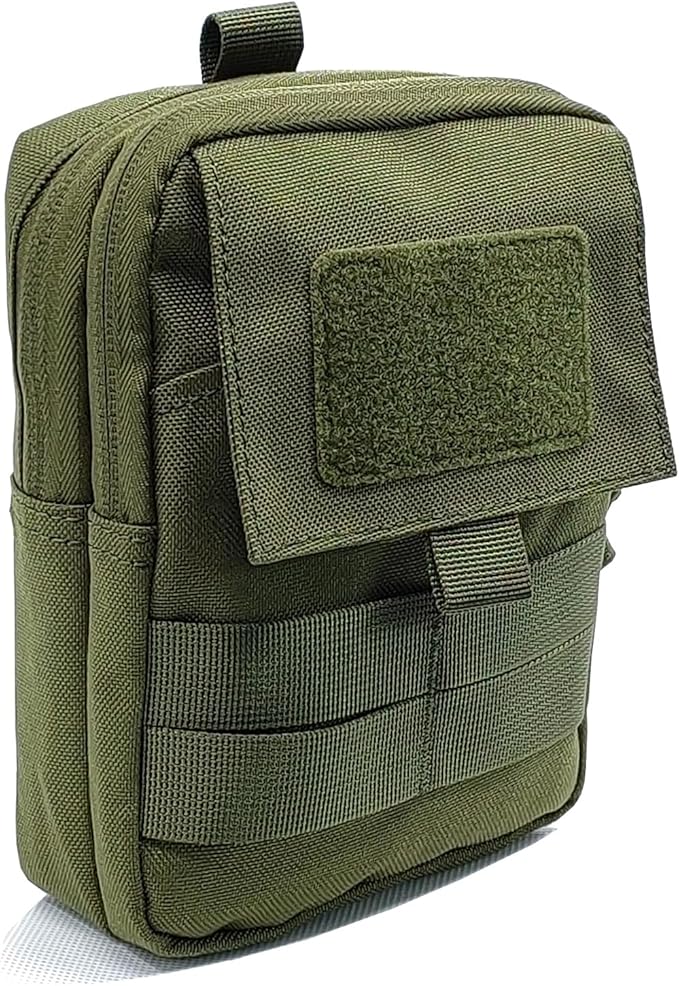 Tactical Belt Pouch Molle Phone Slim Utility Waist Bag EDC Organizer with Cellphone Holster 3 Colors (Black,Brown,Green)