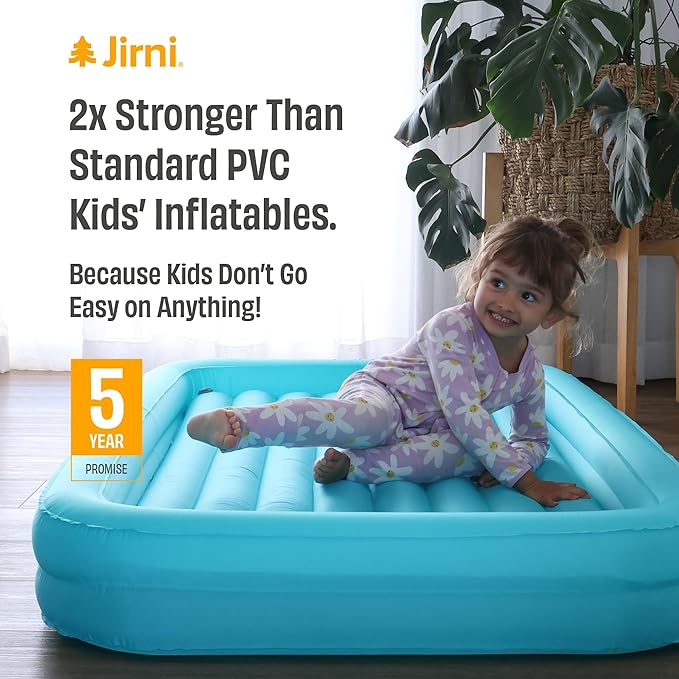 Kipper Toddler Travel Bed | New Pump System | Ultra-Lightweight & Super Durable Toddler Air Mattress | Compact Kids Air Mattress | Eco-Friendly Inflatable Kids Bed | Travel Cot Airbed