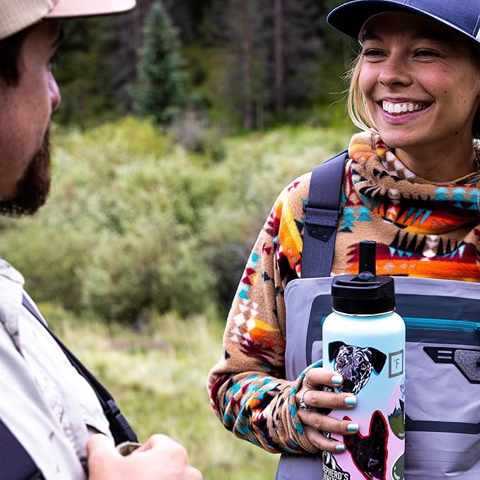 IRON °FLASK Camping & Hiking Hydration Flask with 3 Lids - Stainless Steel, Double Walled & Vacuum Insulated Water Bottle - Leak Proof & BPA Free (Sand, Straw - 22 oz)