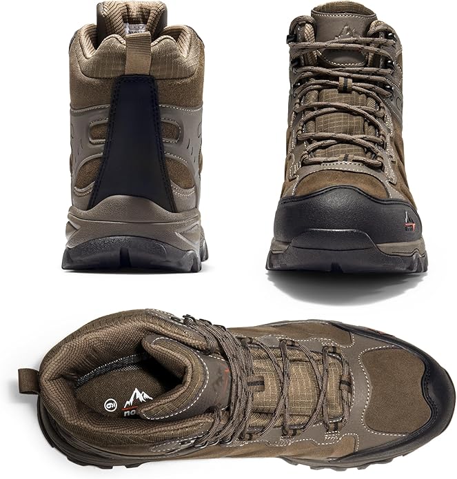 NORTIV 8 Men's Waterproof Hiking Boots Outdoor Mid Trekking Lightweight Mountaineering Shoes Paladin
