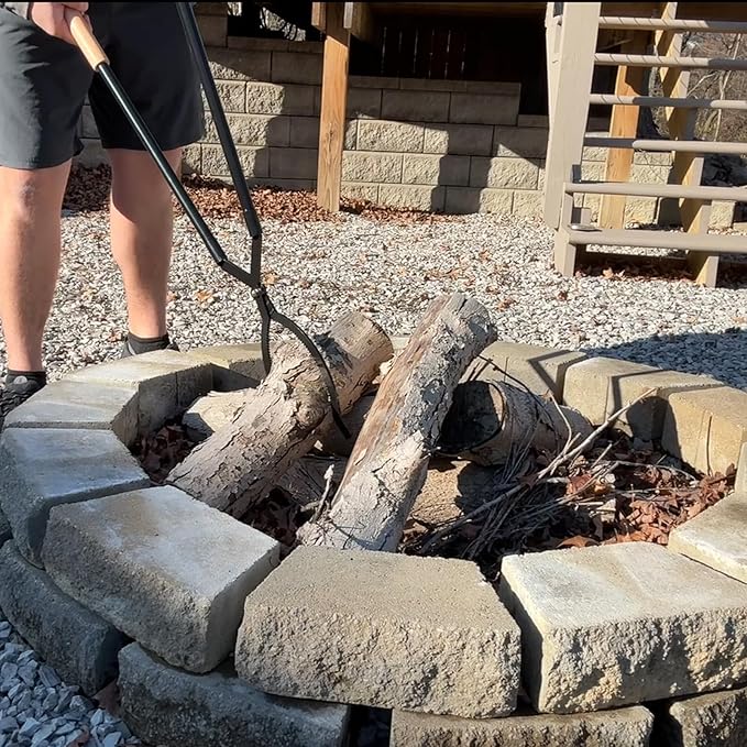 42" Fire Tongs Firewood Log Grabbers and Fire Poker Set, Portable Detachable Heavy Duty Large Fire Tongs Fire Poker Tools Set for Fire Pit, Fireplace, Camping, Bonfires Outdoor/Indoor