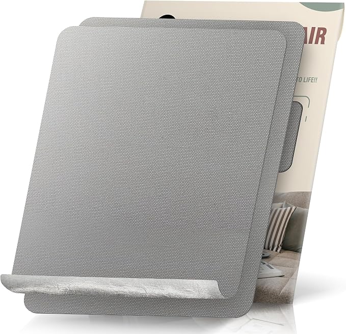 2 Pieces 9 x 11 inch Canvas Repair Patches Canvas Fabric Patch Self-Adhesive Canvas Repair Tape Waterproof Fabric Repair Patches Repair Patch Kit for Boat Cover Sofa Chair Couch Tent Bag (Gray)
