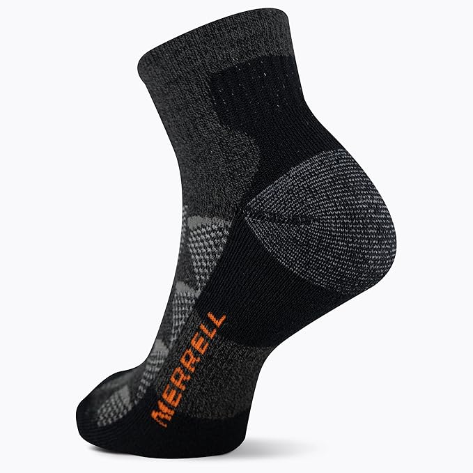 Merrell unisex-adult Men's and Women's Moab Hiking Mid Cushion Socks - Moisture Wicking & Arch Support