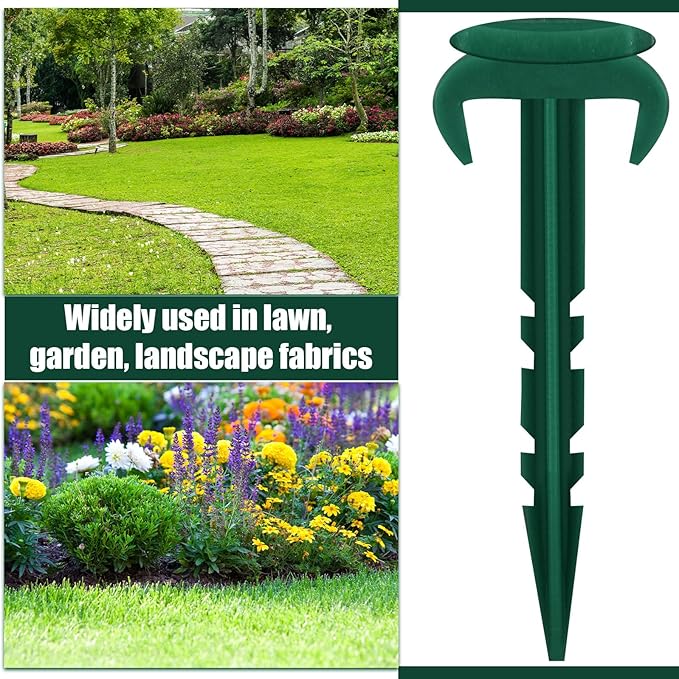 100 Pcs Sod Garden Stakes Bulk, Biodegradable Stakes, Landscape Stake for Membrane, Sod Staples Tent Stake, Netting, Turf, Landscaping and Gardening (6 Inch)