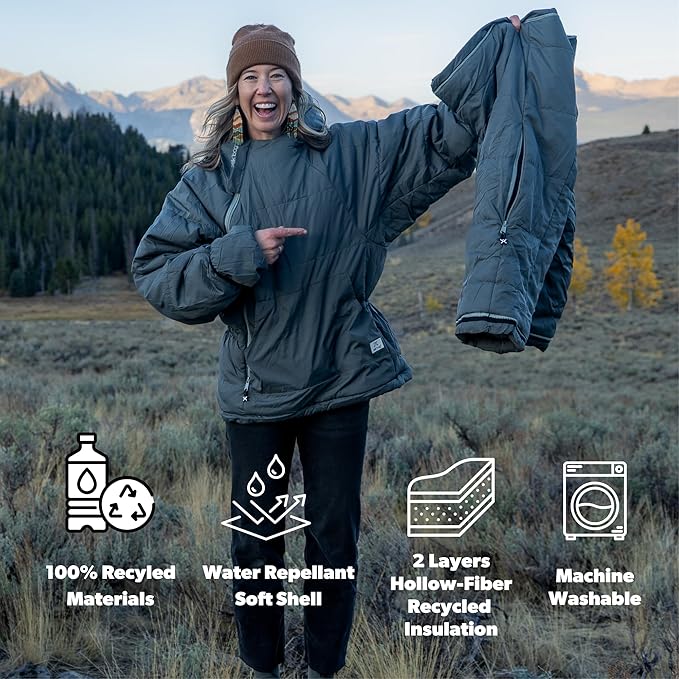 Selk'bag SWYTCH Lite Wearable Sleeping Bag & Jacket | 2-in-1, Lightweight, Eco-Friendly, 40°F for Camping & Travel