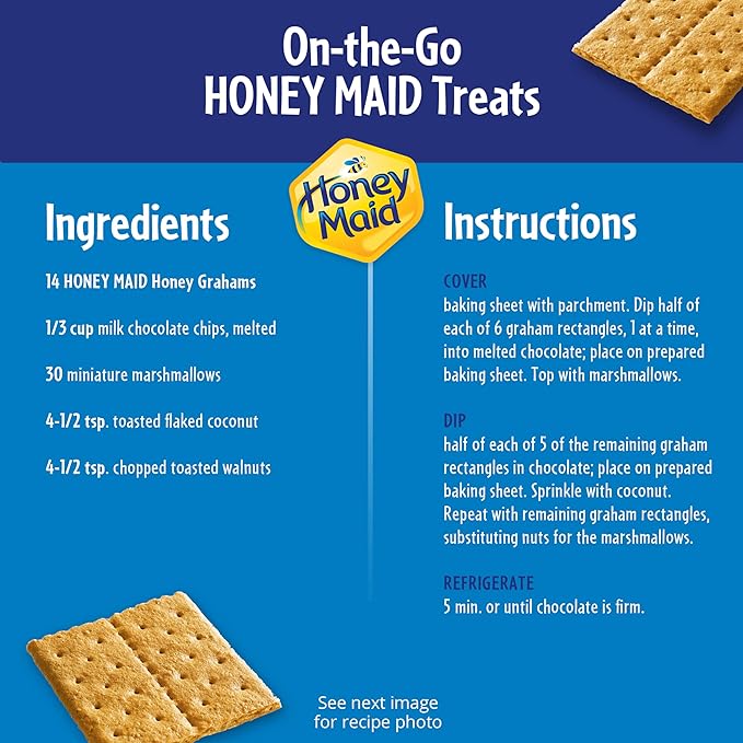 Honey Maid Fresh Stacks Graham Crackers, Bulk Travel Snacks, 6 Boxes (36 Multi Snack Packs)