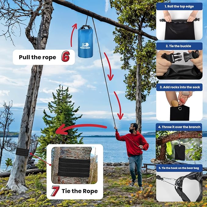 Bear Bags for Food Backpacking Bear Bag Hanging System Bear Canister for Backpacking Food Bag Camping Food Bag Hiking, Camping (Blue)