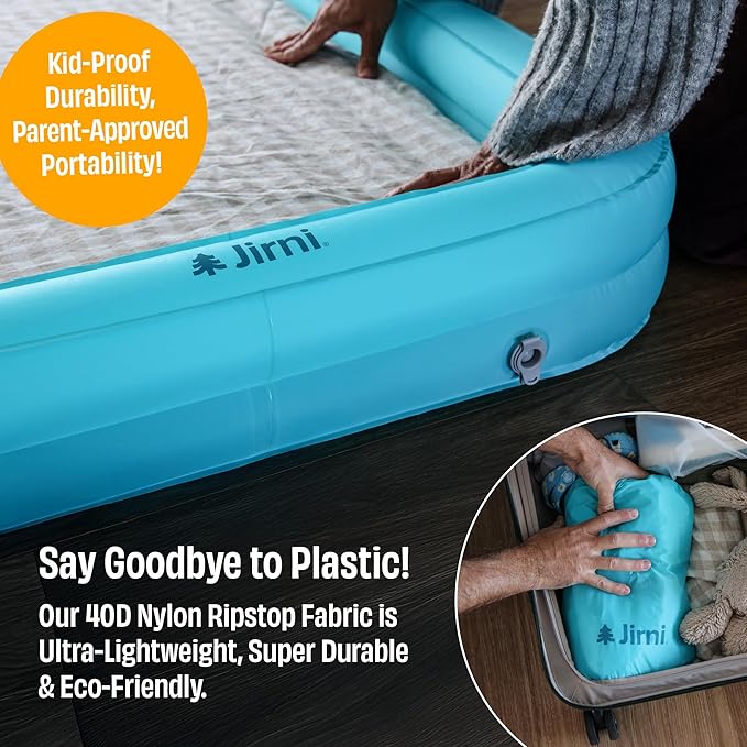 Kipper Toddler Travel Bed | New Pump System | Ultra-Lightweight & Super Durable Toddler Air Mattress | Compact Kids Air Mattress | Eco-Friendly Inflatable Kids Bed | Travel Cot Airbed