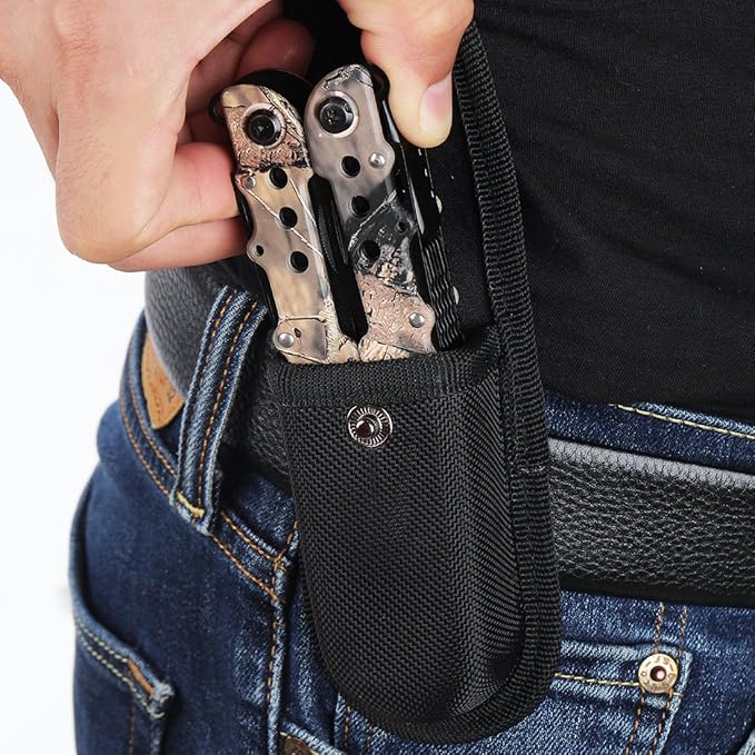 MOSSY OAK Multitool, 13-in-1 Folding Multi Tool Plier with Nylon Sheath, Stainless Steel Camo EDC Tool, Portable Pocket Knife for Camping, Survival, Hunting, Hiking, Outdoor & Christmas Gifts for Men