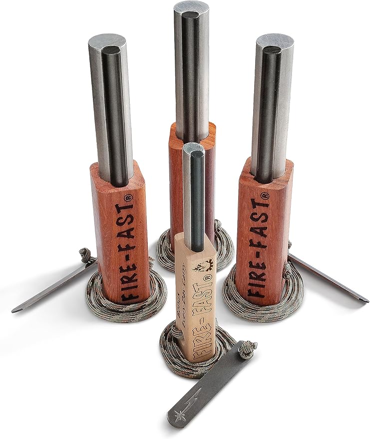 Fire-Fast Trekker. Best Emergency Waterproof Survival Fire Starter. Magnesium and Euro Fire Steel Ferro Rod. Compact Durable Tool for Bushcraft, Camping, Backpacking, Hiking, Hunting, or Bug Out Bag