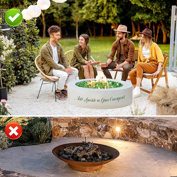 10 Pounds Fire Glass 1/4 Inch High Reflective Tempered Firepit Glass Rocks for Fireplace, Fire Pit Table, Fire Bowl and Landscaping (Emerald Green)