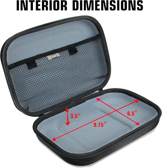 USA Gear Travel Organizer Case for First-Aid Supplies - Organize Band-Aids, Bandages, Alcohol/Anti-Septic Pads, Safety Pins, Thermometers, Scissors, Ice-Packs, Heat Packs, etc. - First Aid Case Only