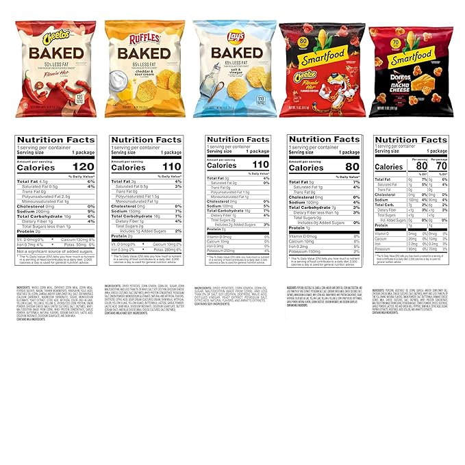 Frito-Lay Baked & Popped Bold Variety Pack (Pack of 40)