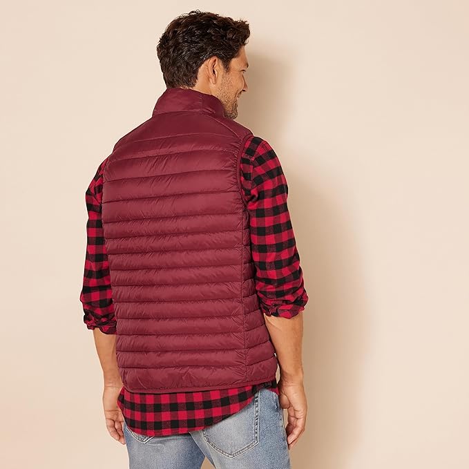 Amazon Essentials Mens Lightweight Water-Resistant Packable Puffer Vest
