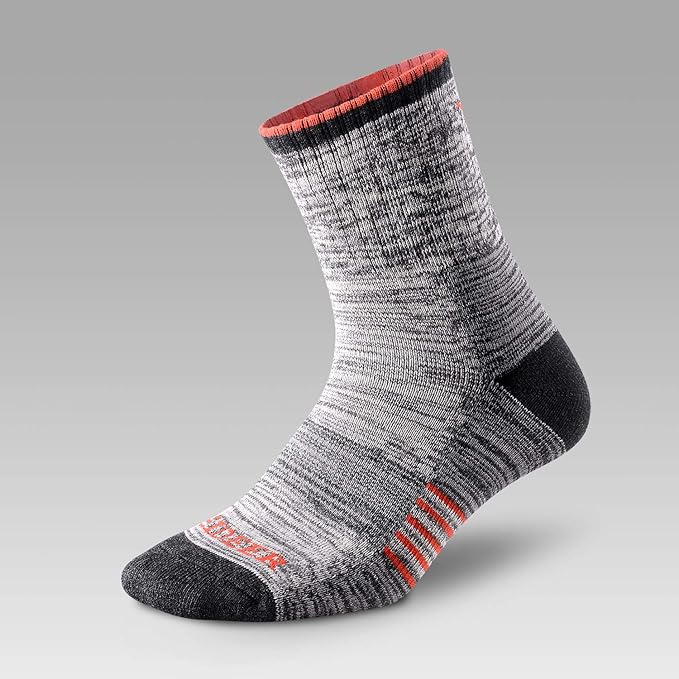 FEIDEER Men's Walking Hiking Socks, Wicking Cushion Quarter Crew Socks for Mens Outdoor Sports, 3/4/5 Pair, 6-15 Size