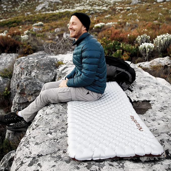 Naturehike Ultralight Insulated Sleeping Pad with R5.8, 3.2in Thickened Patchworkable Inflatable Double Sleeping Mat for Camping, Hiking, Climbing with Inflatable Bag