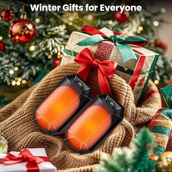 AI Hand Warmers Rechargeable 2 Pack,Portable Electric Hand Warmer Reusable,AI Hand Warmer for Outdoor Golf Hunting Camping Accessories,Warm Winter Gifts for Men Women Kids