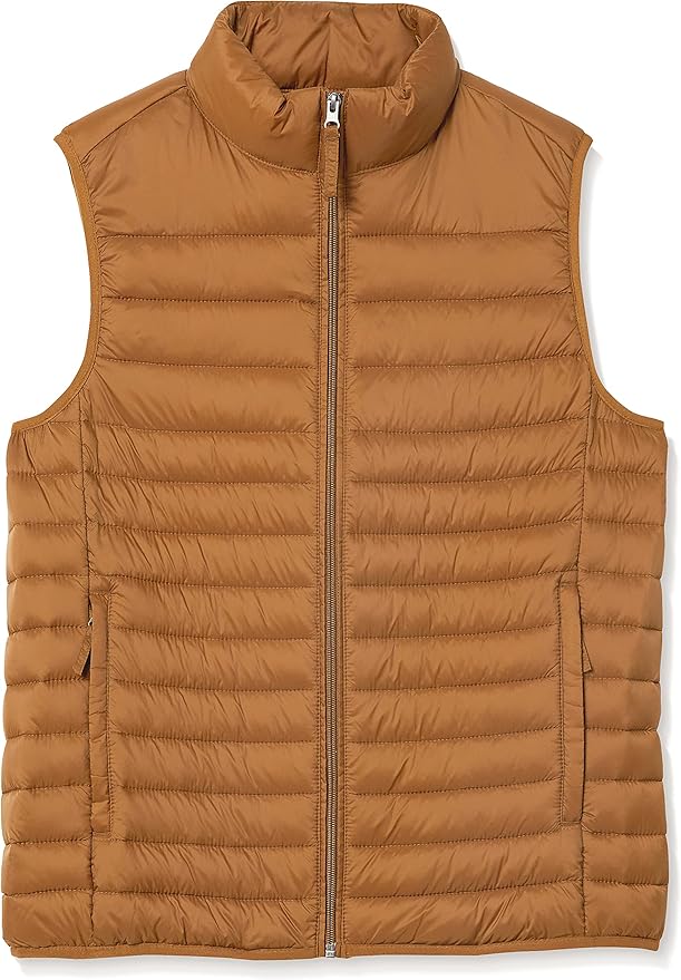 Amazon Essentials Mens Lightweight Water-Resistant Packable Puffer Vest