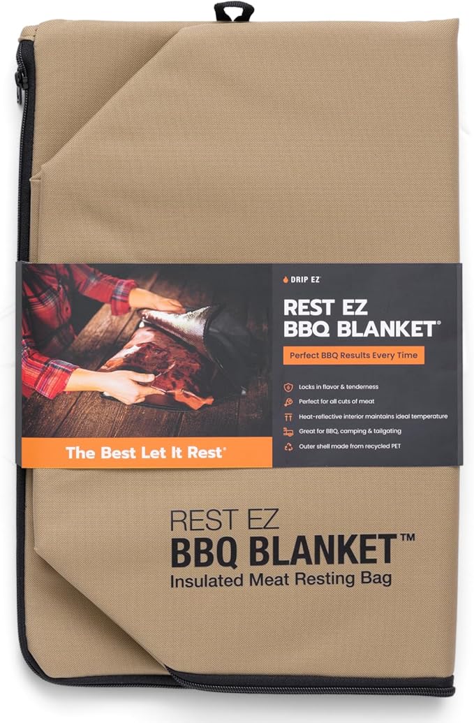 Rest EZ BBQ Blanket® - Insulated Meat Resting Bag for Moisture Retention and Tender BBQ - Heavy-Duty with Wide Mouth Design for Briskets, Pork Shoulders, Steaks