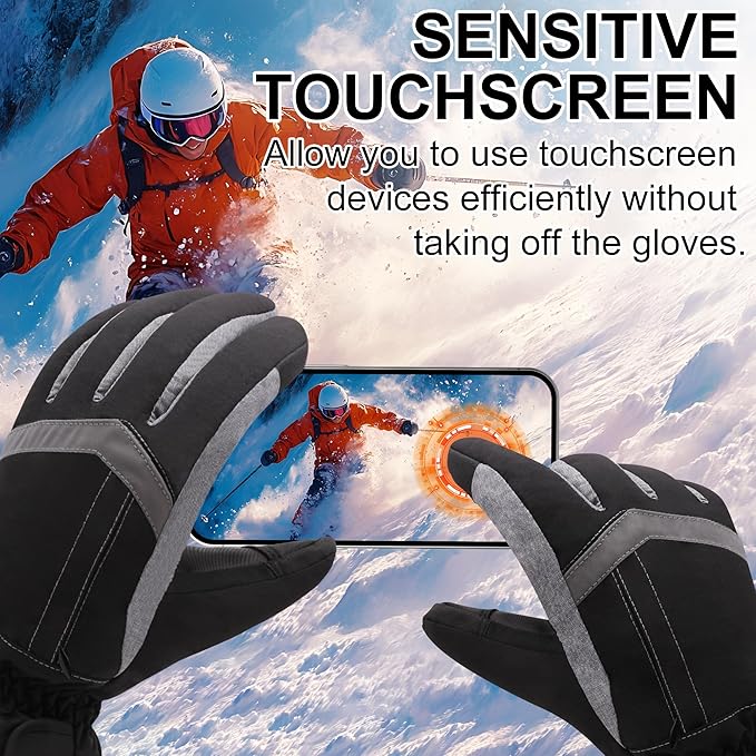 MMlove USB Heated Gloves for Men Women, Touchscreen, Waterproof, Outdoor & Indoor Hand Warmers for Climbing,Motorcycling,Skiing