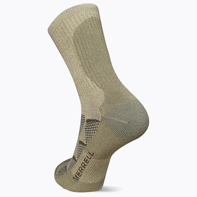 Merrell unisex-adult Men's and Women's Moab Hiking Mid Cushion Socks - Moisture Wicking & Arch Support