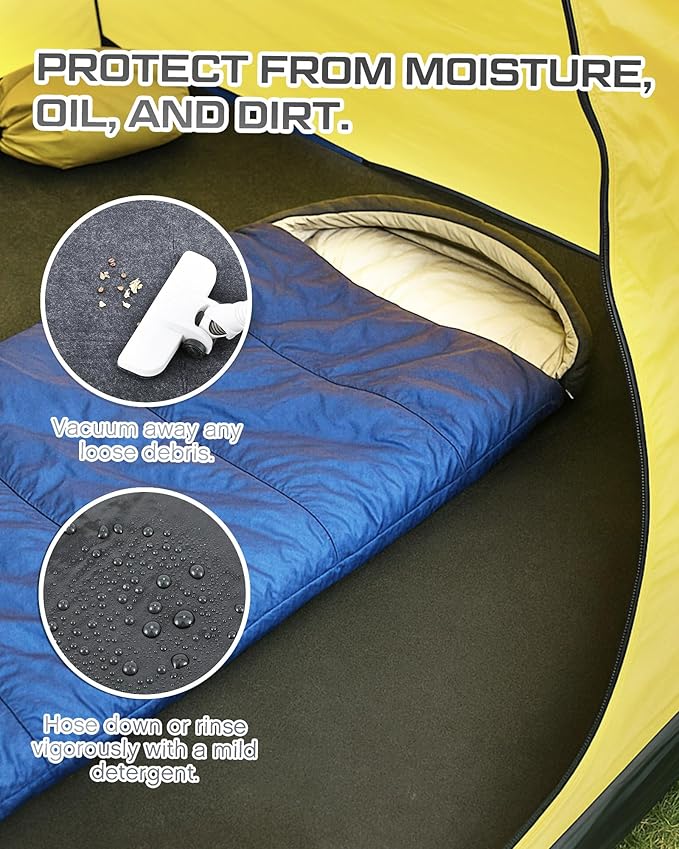 Tranqun 3 Pcs/ 6 Pcs Camping Sleeping Bags for Adult Bulk Waterproof Tent Carpet Mat Set Lightweight Cotton Liner Camping Gear Keep Warm Dry for Hiking Travel Outdoor