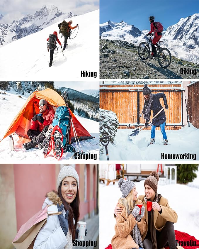 REACH STAR Winter Gloves for Women-Upgraded Touch Screen Elastic Thermal Knit Lining Warm Gloves for Cold Weather