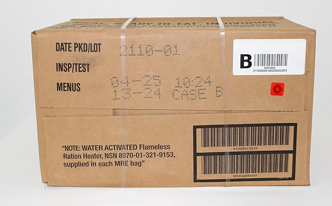 Wornick MRE Meals Ready to Eat, Inspection 2024, 2025 or Better, Emergency Food Supply, Survival Camping Outdoor 12 Pack (Random Bundle (A or B), 2, Count)