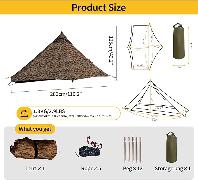 Camping Tent, Easy Setup, 1-2-8-10 Person Waterproof and Portable Tent for Camping Hiking Outdoor