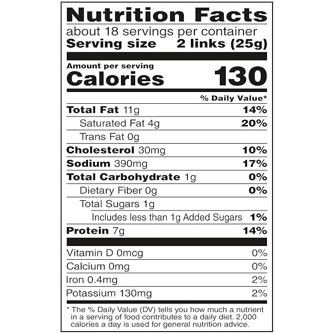 Duke's Pork Hot & Spicy Smoked Shorty Sausages, 7g Protein Per Serving, 16 oz.