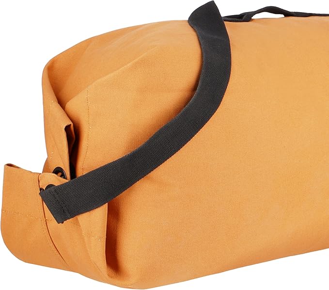 WHITEDUCK Top Load Canvas Folding Duffel Bag, Water Resistant Army Style Shoulder Bag for Men and Women- Gym, Sports, Travel, Hiking, Camping, Backpacking (Small 21" x 36",Tan)
